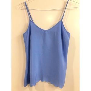 Anthropologie Blue Scalloped Camisole